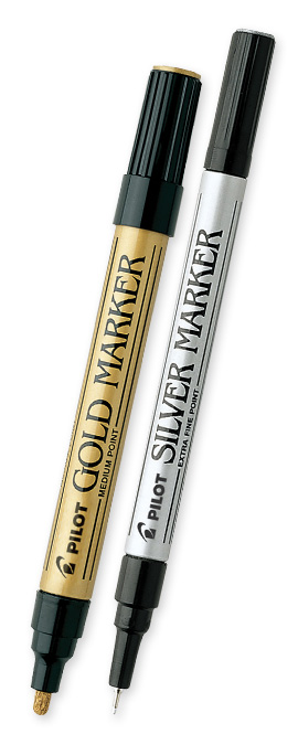 Pilot Gold & Silver Metallic Paint Marker - Medium